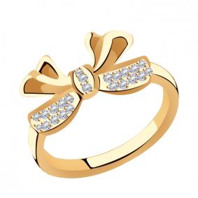 Золотое кольцо ТД Эстет 01К116279 с фианитом 01К116279 фото