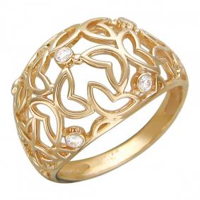 Золотое кольцо ТД Эстет 01К116373 с фианитом 01К116373 фото