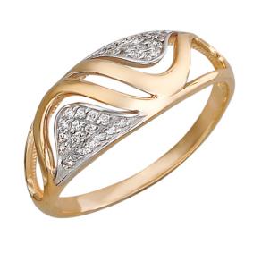 Золотое кольцо ТД Эстет 01К116957 с фианитом 01К116957 фото