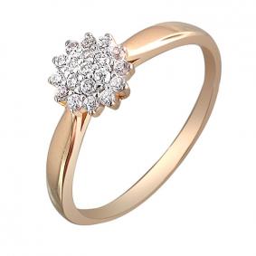 Золотое кольцо ТД Эстет 01К118986 с фианитом 01К118986 фото