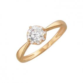 Золотое кольцо ТД Эстет 01К119298 с фианитом 01К119298 фото