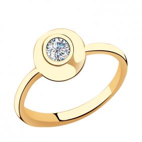 Золотое кольцо ТД Эстет 01К119303 с фианитом 01К119303 фото
