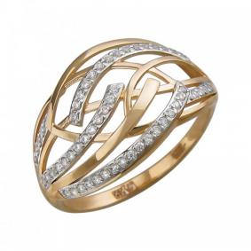 Золотое кольцо ТД Эстет 01К119509 с фианитом 01К119509 фото