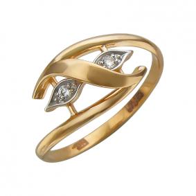 Золотое кольцо ТД Эстет 01К119534 с фианитом 01К119534 фото