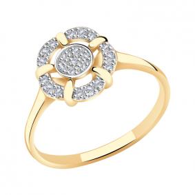 Золотое кольцо ТД Эстет 01К119817 с фианитом 01К119817 фото