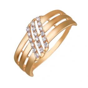 Золотое кольцо ТД Эстет 01К119991 с фианитом 01К119991 фото