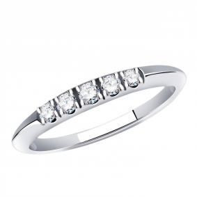 Кольцо из белого золота ТД Эстет 01К1213716 с фианитом 01К1213716 фото