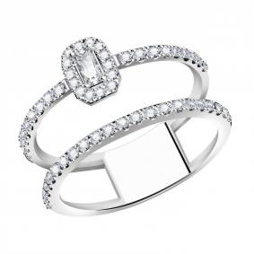 Кольцо из белого золота ТД Эстет 01К1213759 с фианитом 01К1213759 фото