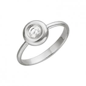 Кольцо из белого золота ТД Эстет 01К129303 с фианитом 01К129303 фото