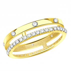 Кольцо из лимонного золота ТД Эстет 01К1313753 с фианитом 01К1313753 фото