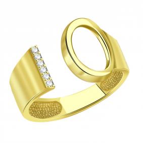 Кольцо из лимонного золота ТД Эстет 01К1314552 с фианитом 01К1314552 фото