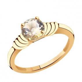 Золотое кольцо ТД Эстет 01К2110882-2 с Swarovski 01К2110882-2 фото