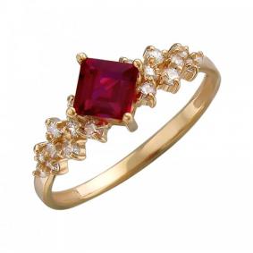 Золотое кольцо ТД Эстет 01К215401 с фианитом 01К215401 фото