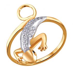 Золотое кольцо ТД Эстет 01К215779-3 с фианитом 01К215779-3 фото