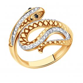 Золотое кольцо ТД Эстет 01К218514-3 с фианитом 01К218514-3 фото