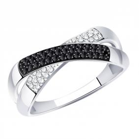 Кольцо из белого золота ТД Эстет 01К225834 с фианитом 01К225834 фото