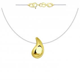 Колье на леске из лимонного золота ТД Эстет 01Л032337 01Л032337 фото