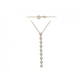 Золотое колье ТД Эстет 01Л110891 с фианитом 01Л110891 фото