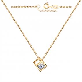 Золотое колье ТД Эстет с подвижным фианитом 01Л111765 01Л111765 фото