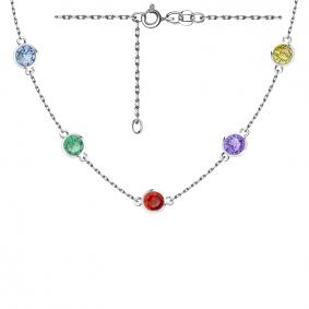 Колье из белого золота ТД Эстет 01Л221057 с фианитом 01Л221057 фото