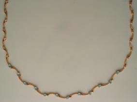 Золотое колье ТД Эстет 01Л310275Т с топазом 01Л310275Т фото