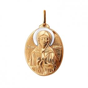 Золотая подвеска-иконка Святая блаженная Матрона ТД Эстет 01П012195 01П012195 фото