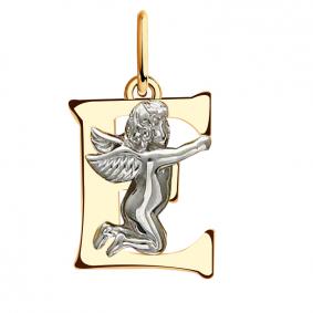 Золотая подвеска-буква Е ТД Эстет 01П06399Е 01П06399Е фото