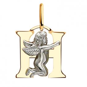 Золотая подвеска-буква Н ТД Эстет 01П06399Н 01П06399Н фото