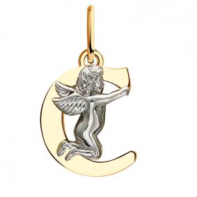 Золотая подвеска-буква С ТД Эстет 01П06399С 01П06399С фото