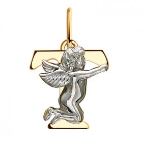 Золотая подвеска-буква Т ТД Эстет 01П06399Т 01П06399Т фото