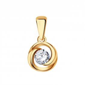 Золотая подвеска ТД Эстет 01П1113805 с фианитом 01П1113805 фото