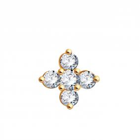 Золотая подвеска ТД Эстет 01П1113914 с фианитом 01П1113914 фото