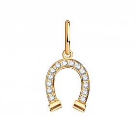 Золотая подвеска ТД Эстет 01П111452 с фианитом 01П111452 фото