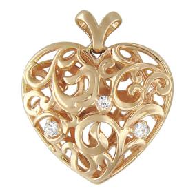 Золотая подвеска ТД Эстет 01П111604 с фианитом 01П111604 фото