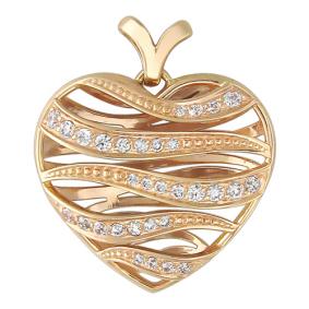 Золотая подвеска ТД Эстет 01П111615 с фианитом 01П111615 фото