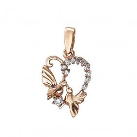 Золотая подвеска ТД Эстет 01П112546 с фианитом 01П112546 фото