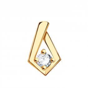 Золотая подвеска ТД Эстет 01П113984 с фианитом 01П113984 фото