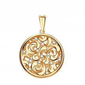 Золотая подвеска ТД Эстет 01П116017 с фианитом 01П116017 фото