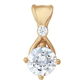 Золотая подвеска ТД Эстет 01П116362 с фианитом 01П116362 фото