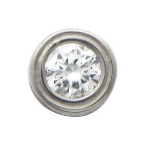 Подвеска из белого золота ТД Эстет 01П121227 с фианитом 01П121227 фото