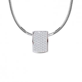 Золотая подвеска-шарм из белого золота ТД Эстет с фианитом 01П121239 01П121239 фото