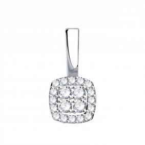 Подвеска из белого золота ТД Эстет 01П1213508 с фианитом 01П1213508 фото