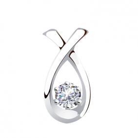 Подвеска из белого золота ТД Эстет 01П121478 с фианитом 01П121478 фото