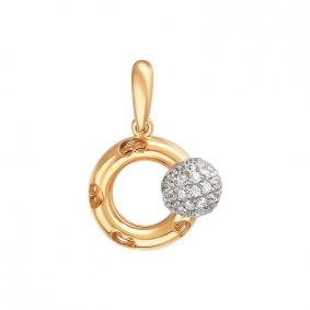 Золотая подвеска ТД Эстет 01П1610585 с фианитом 01П1610585 фото