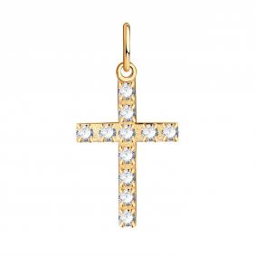 Золотая подвеска ТД Эстет 01Р110447 с фианитом 01Р110447 фото