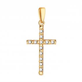 Золотая подвеска ТД Эстет 01Р110692 с фианитом 01Р110692 фото