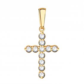 Золотая подвеска ТД Эстет 01Р110780 с фианитом 01Р110780 фото