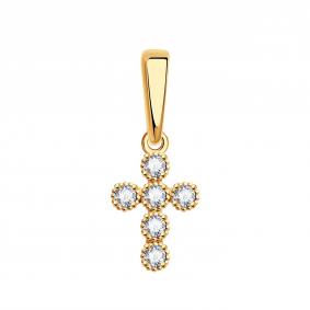 Золотая подвеска ТД Эстет 01Р111118 с фианитом 01Р111118 фото