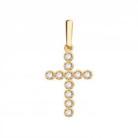 Золотая подвеска ТД Эстет 01Р111120 с фианитом 01Р111120 фото