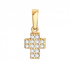 Золотая подвеска ТД Эстет 01Р111123 с фианитом 01Р111123 фото